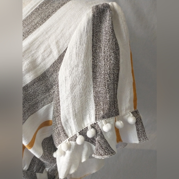 Simplee - Wrap Pom-pom Striped Dress - Super Cute! M - Picture 11 of 12